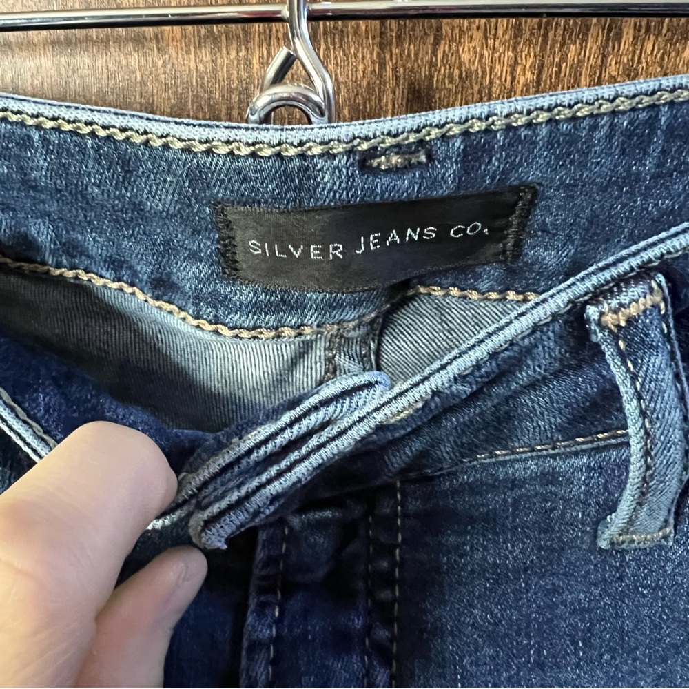 Silver jeans suki skinny crop dark wash size 30 x25 - Picture 7 of 11